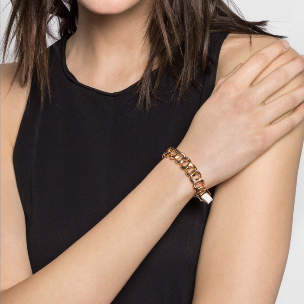 BaubleBar Leather Wrap Cuff